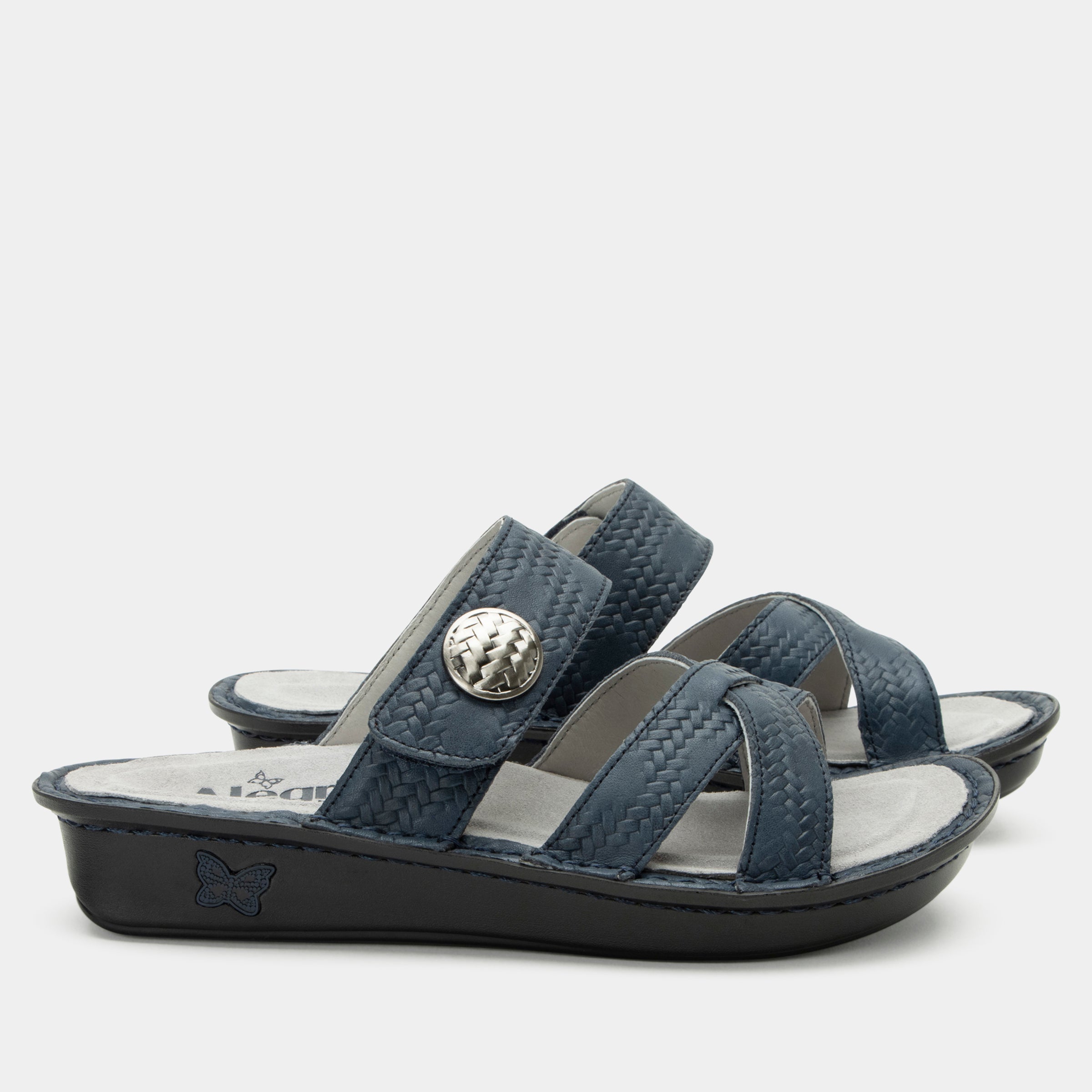 Victoriah Basketry Navy Sandal - Image 2